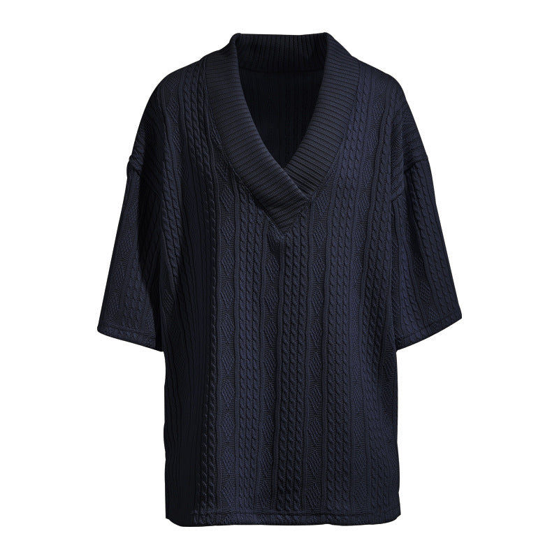 Herren Oversized Strickpullover mit V-Ausschnitt Echoarchiv