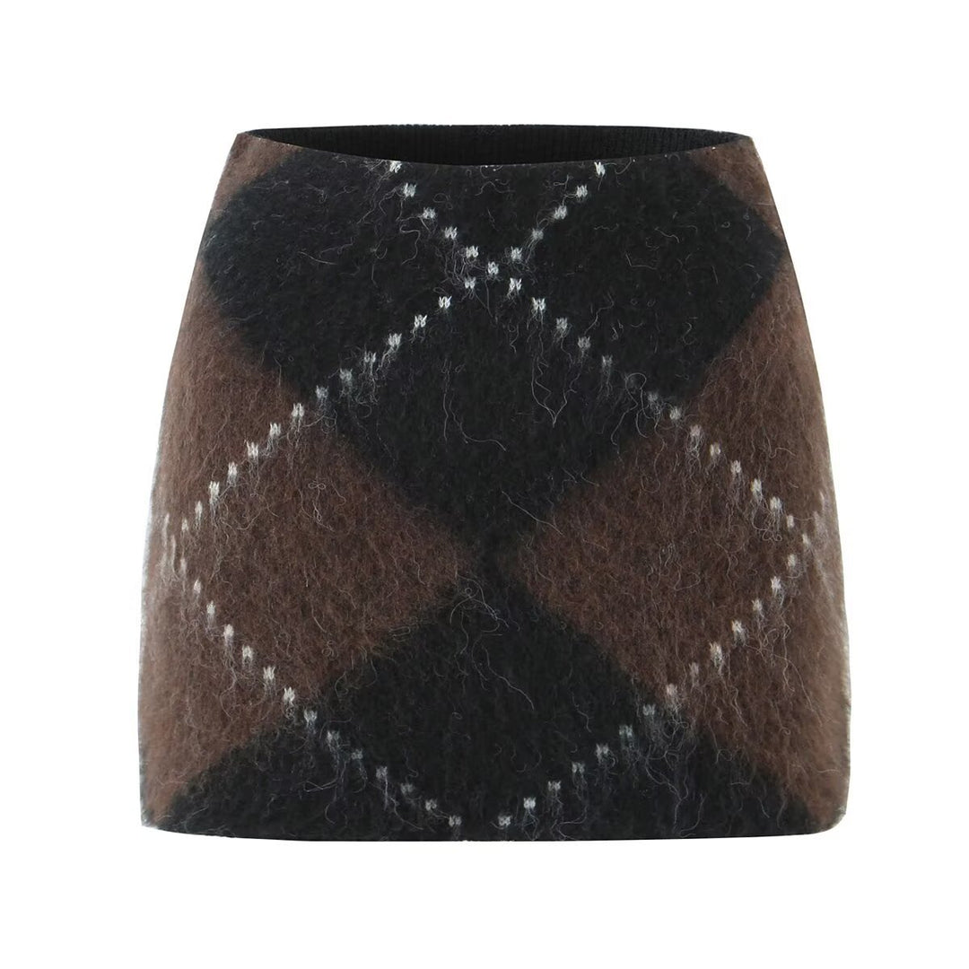 Damen Grobgestrickter Rollkragenpullover mit Argyle‑Muster Echo Archiv