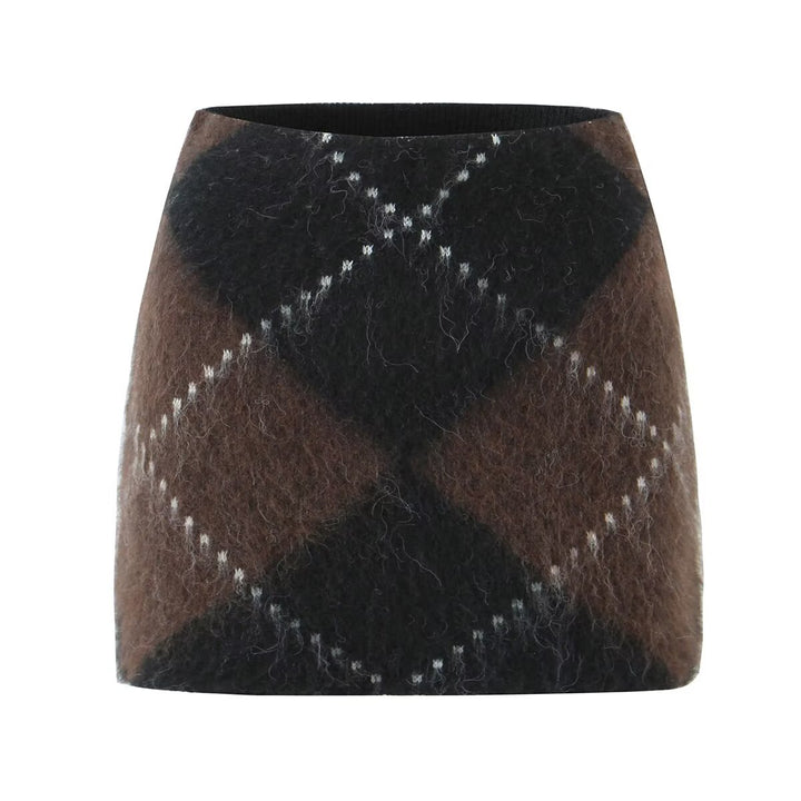 Damen Grobgestrickter Rollkragenpullover mit Argyle‑Muster Echo Archiv