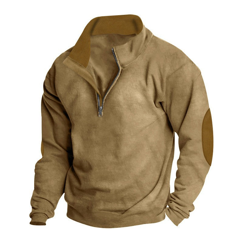 Herren Fleecejacke mit Stehkragen und modischem Reißverschluss Echoarchiv