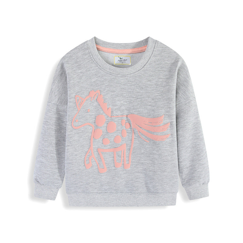 Mädchen Sweatshirt mit verspieltem Pferde-Design Echo Archiv