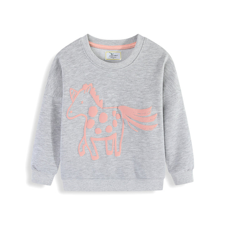 Mädchen Sweatshirt mit verspieltem Pferde-Design Echo Archiv