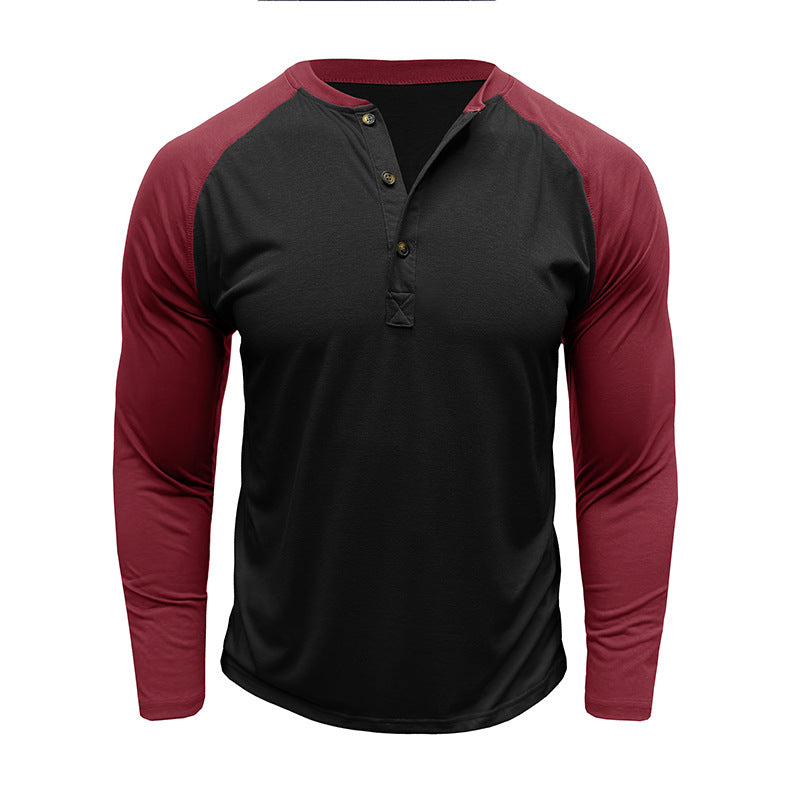 Herren Langarmshirt mit Henley-Ausschnitt Echoarchiv