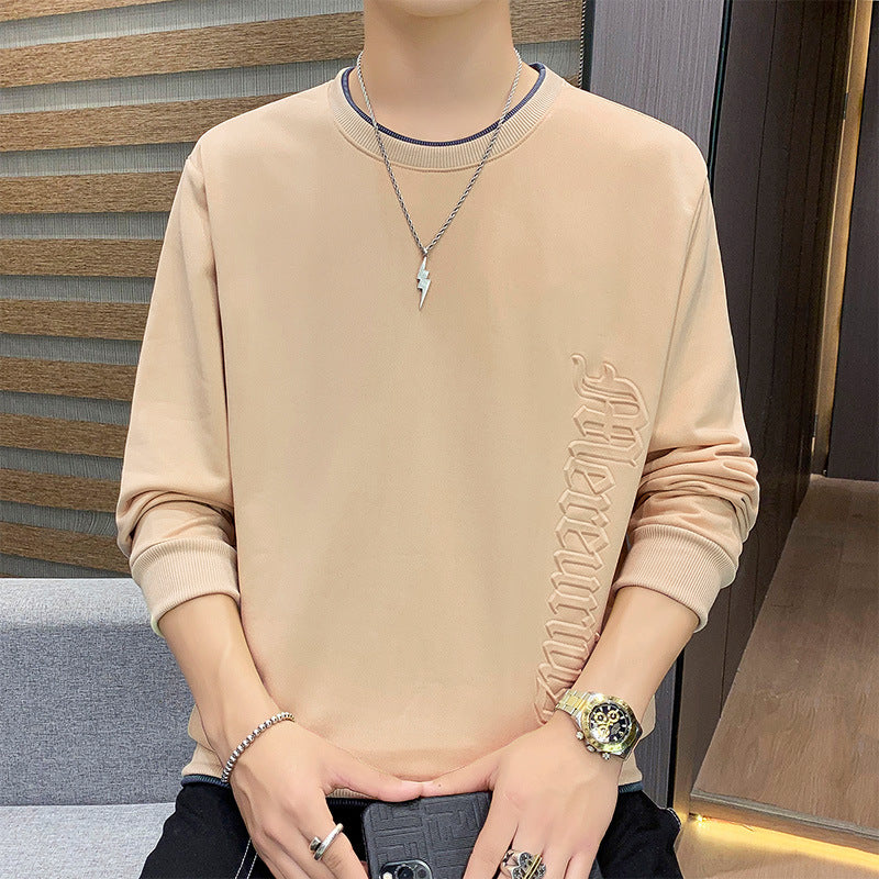 Herren Oversize-Sweatshirt mit Rippbündchen und geprägtem Seitenprint – Marzano