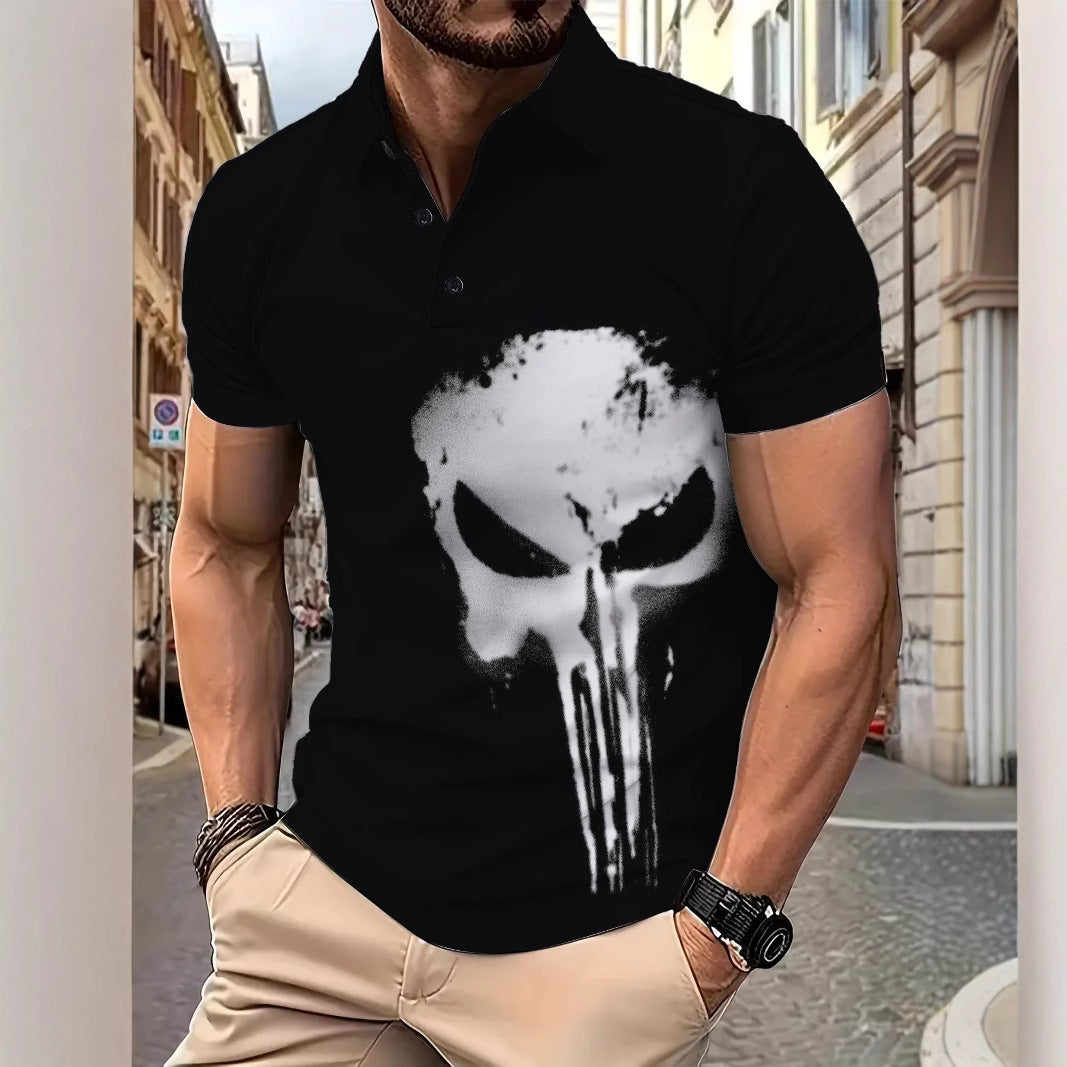 Herren Polo mit kreativem Graflikelement Echoarchiv
