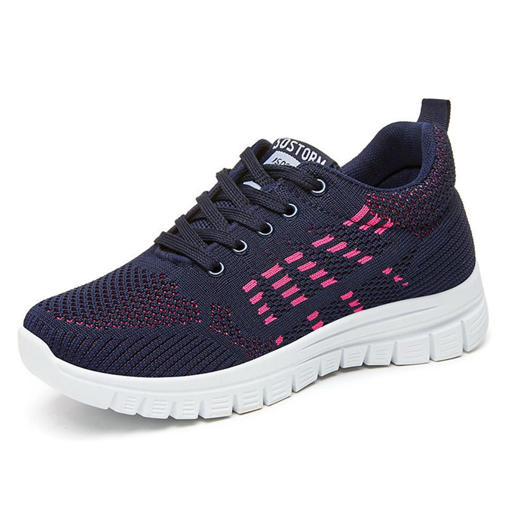 Damen nan flexible Strick-Fit-Sneaker mit elastischem Sockenschuh, dämpfender Waben-EVA-Zwischensohle und Zuglasche Echo Archiv