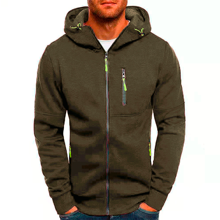 Herren Funktionsjacke mit praktischen Reißverschlusstaschen und verstellbarem Kapuzenrand Echoarchiv