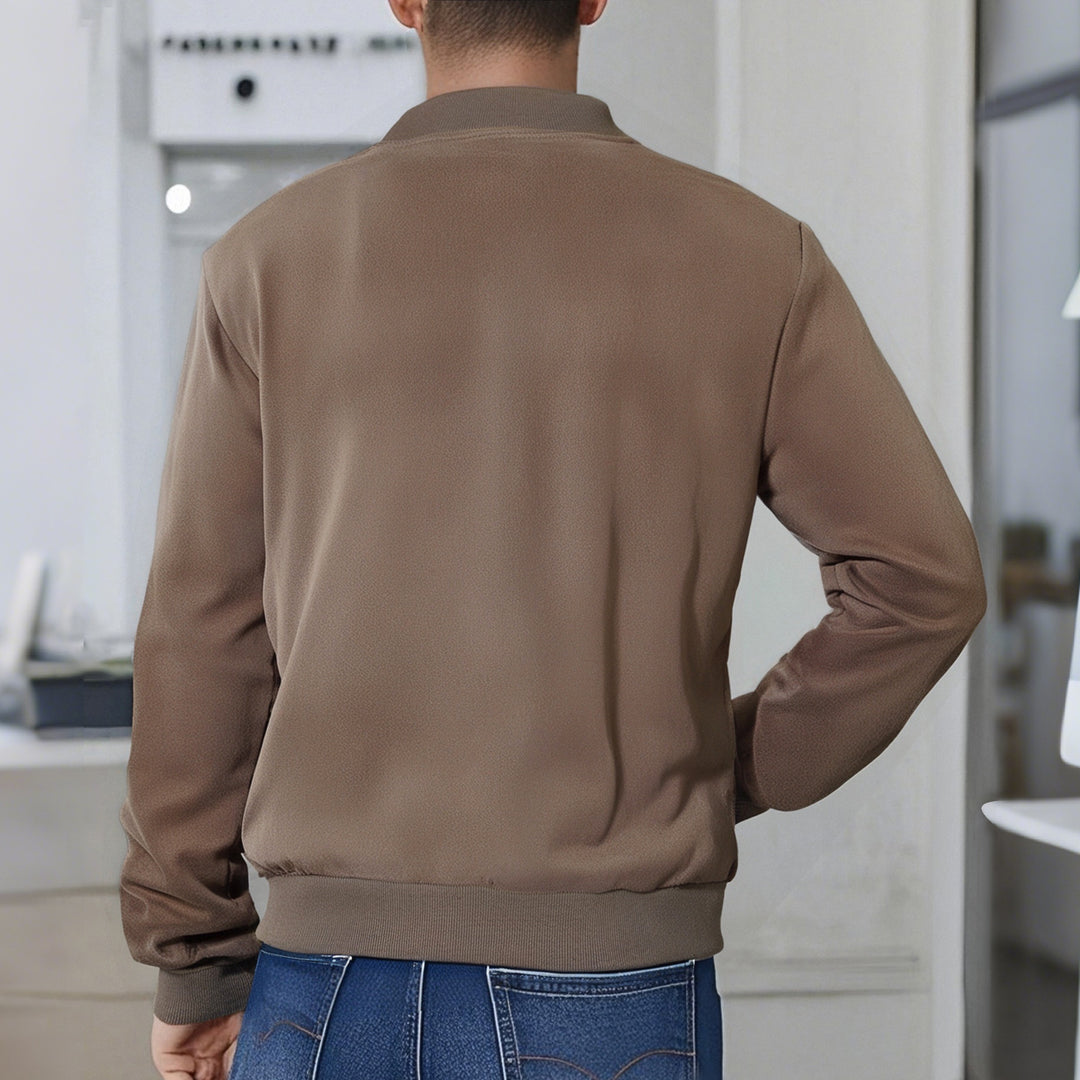 Herren lässige Jacke mit seitlichen Taschen und elastischem Bund Echoarchiv