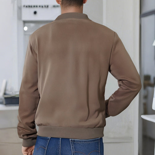 Herren lässige Jacke mit seitlichen Taschen und elastischem Bund Echoarchiv