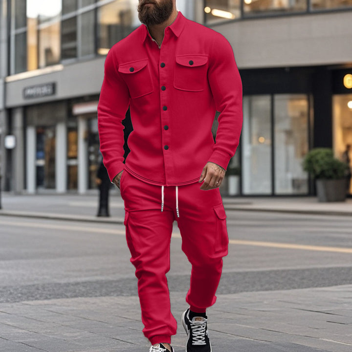 Herren Cargo-Set mit praktischen Taschen und modischem, strukturiertem Design Echoarchiv