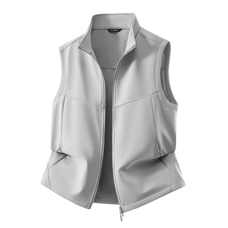 Damen Ärmellose Softshell-Weste mit Stehkragen, Stretchfutter und Zweiwege-Reißverschluss Echo Archiv