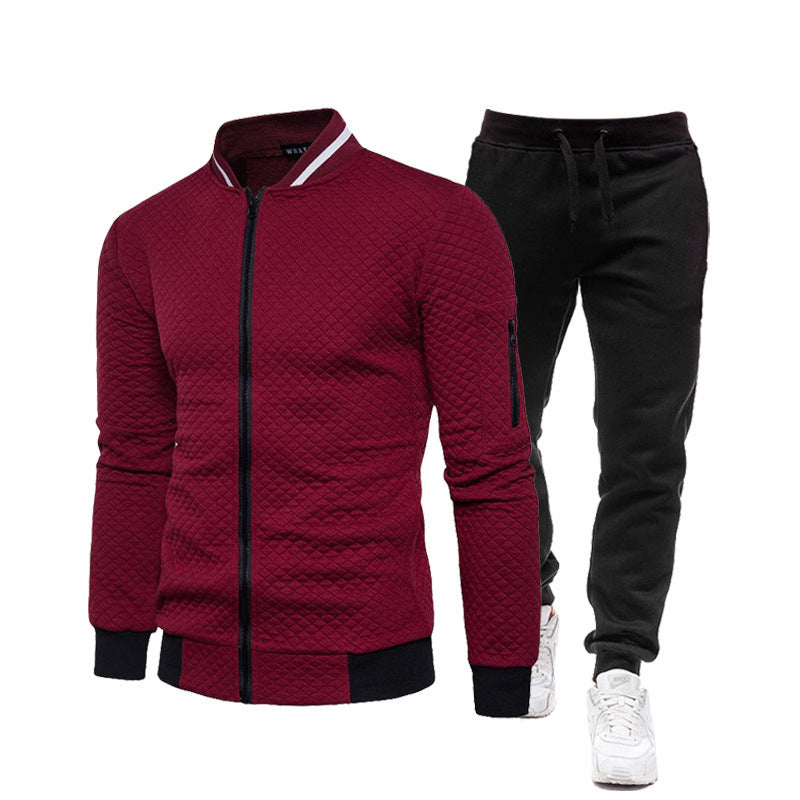 Herren modische Trainingsjacke mit Stehkragen und Sporthose Echoarchiv