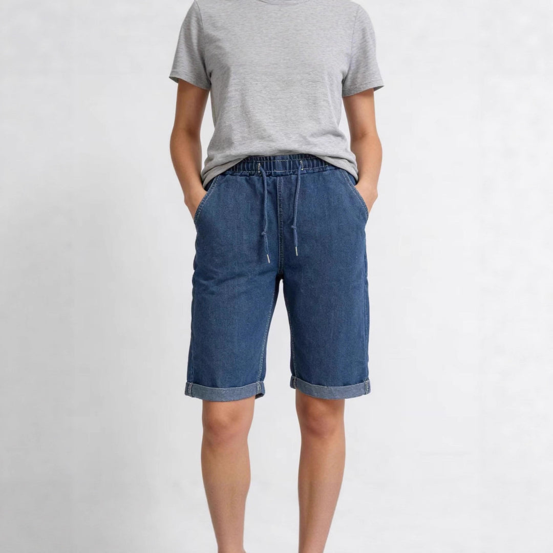 Damen Jeans-Shorts mit elastischem Bund und praktischen Taschen Echo Archiv