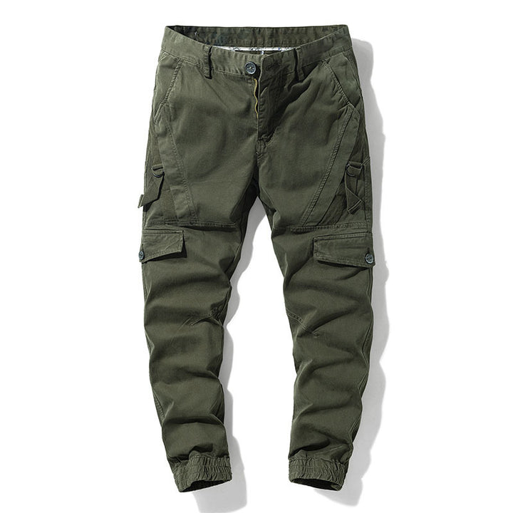 Herren Cargo-Jogginghose mit elastischem Beinabschluss und Multifachtaschen – Bravaro