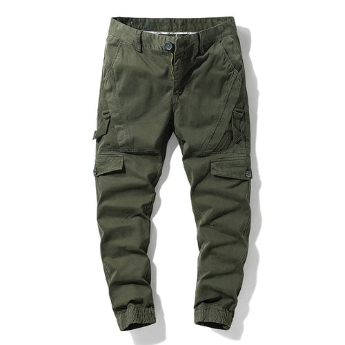 Herren Cargo-Jogginghose mit elastischem Beinabschluss und Multifachtaschen – Bravaro