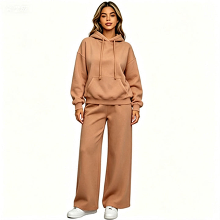 Damen Bequemer Oversized Hoodie mit weiten Jogginghosen Echoarchiv