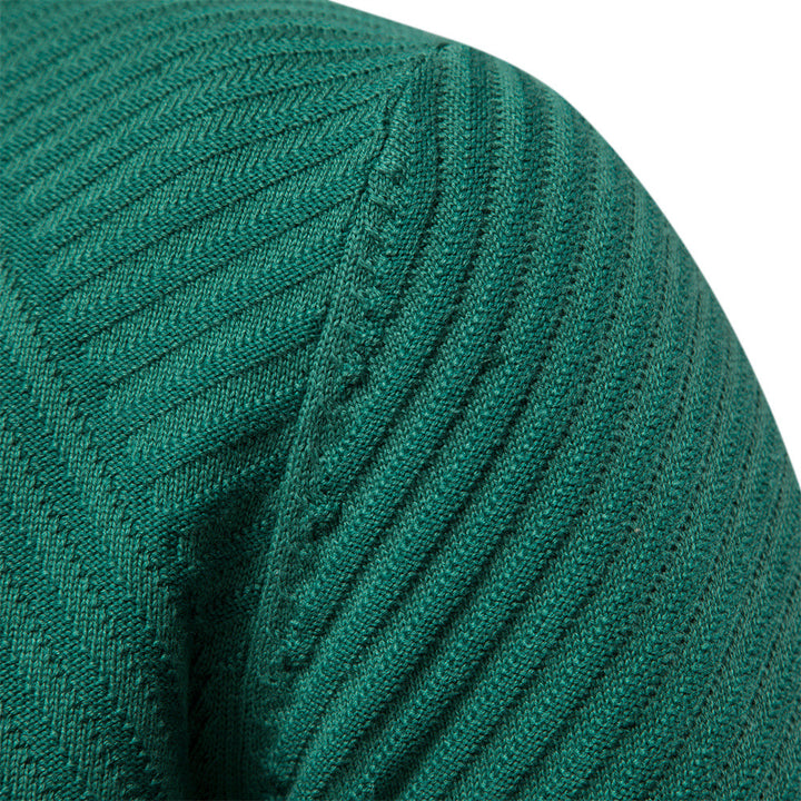 Herren Strickpullover mit modernem diagonalen Muster Echoarchiv