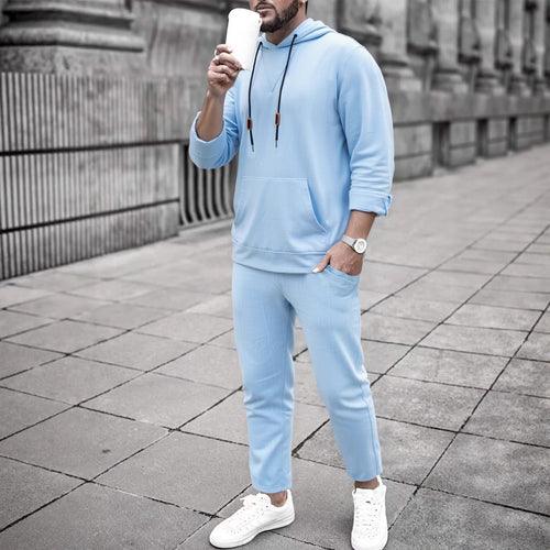 Herren Freizeit Hoodie und Jogginghose Set Echoarchiv