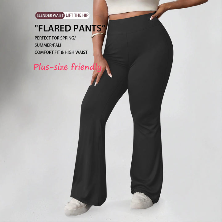 Damen Flare-Leggings mit hohem Bund, butterweichem Stretch und formender Hüftnaht echoarchiv-