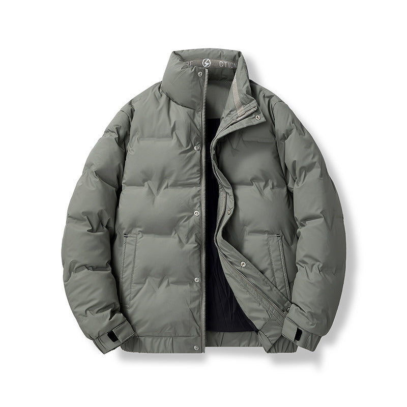 Herren wattierte Steppjacke mit hohem Stehkragen und verdeckter Reißverschluss-Front Echo Archiv