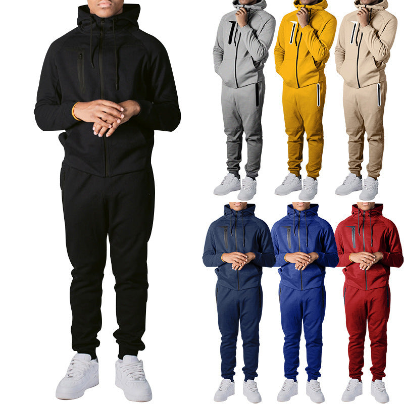 Herren sportliches Freizeit-Set mit hochelastischer Jacke und bequemen Jogginghosen Echoarchiv