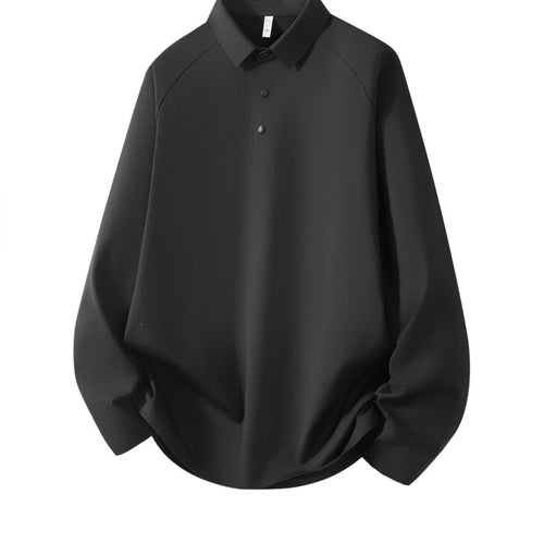 Herren Langarm-Poloshirt aus technischem Stretch mit Hemdkragen & Halbknopf-Leiste Echoarchiv
