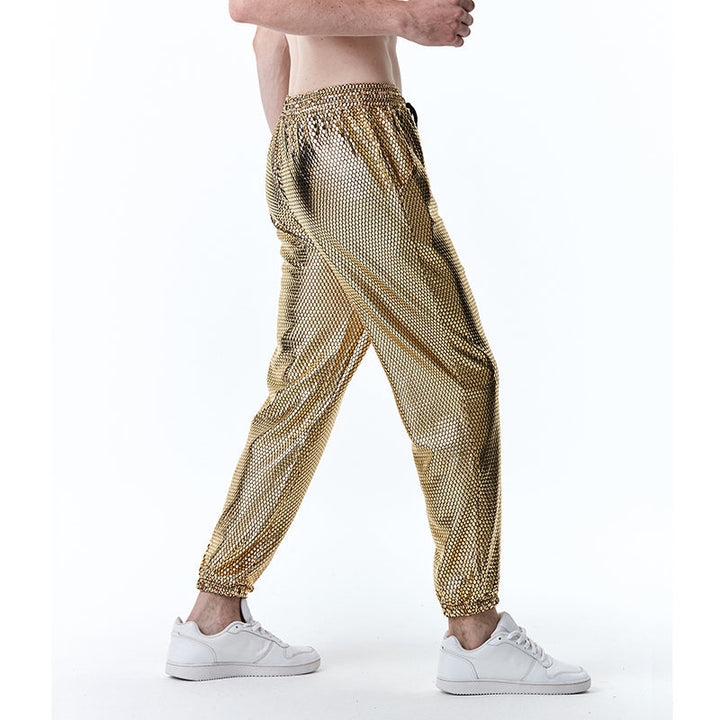 Herren futuristische Mesh-Hose im angesagten Metallic-Look Echoarchiv