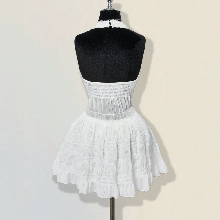 Damen Sommerliches Kleid im romantischen Vintage-Stil mit raffinierten Falten Echo Archiv