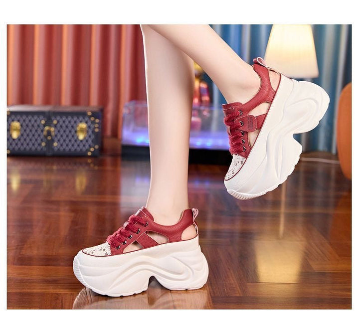 Damen Plateau-Sneaker mit luftiger Oberflächenstruktur und bequemer Dämpfung Echo Archiv