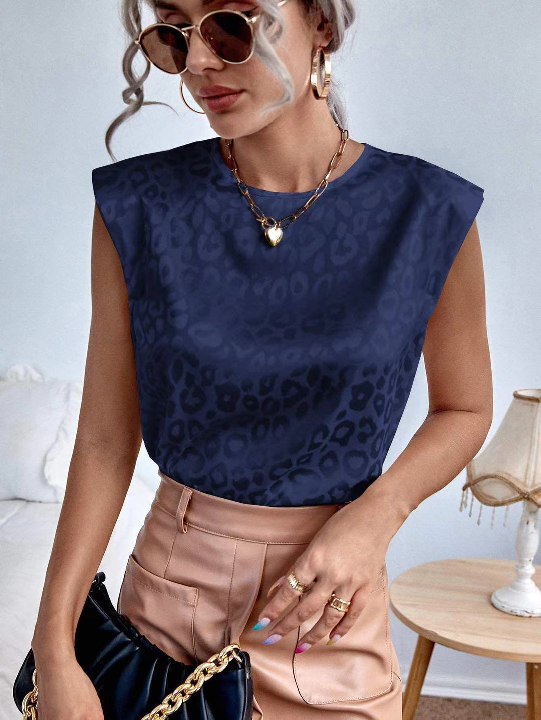 Damen Elegantes Tiermuster Oberteil Echo Archiv