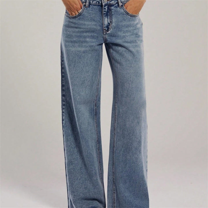 Damen Hochtaillierte Denimhose mit extraweiter Beinform und cleaner Vintage‑Waschung Echo Archiv