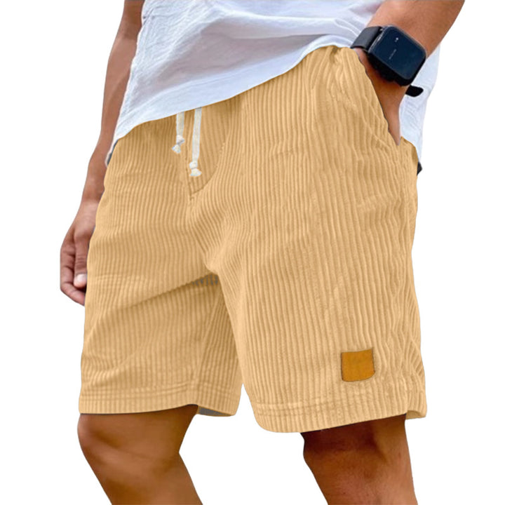 Herren nan Feincord-Shorts mit elastischem Tunnelzugbund, Kordelzug und tiefen Eingrifftaschen Echo Archiv