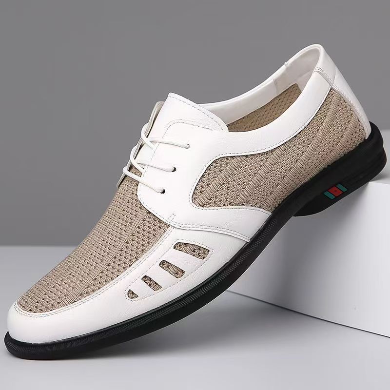 Herren Atmungsaktiver Business-Casual-Halbschuh mit Lochstrick-Elementen Echoarhiv