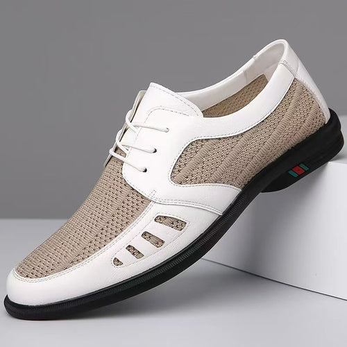 Herren Atmungsaktiver Business-Casual-Halbschuh mit Lochstrick-Elementen Echoarhiv