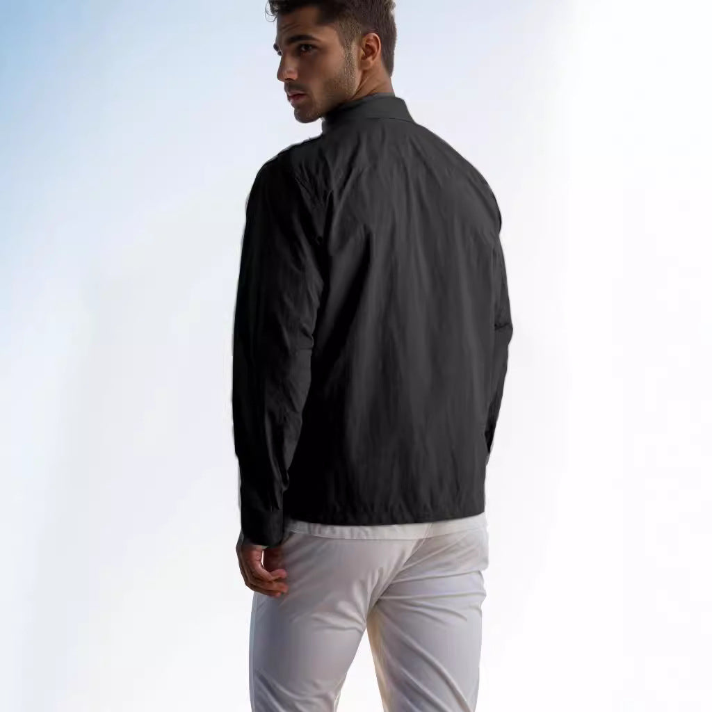 Herren leichte Übergangsjacke mit praktischen Taschen Echoarchiv