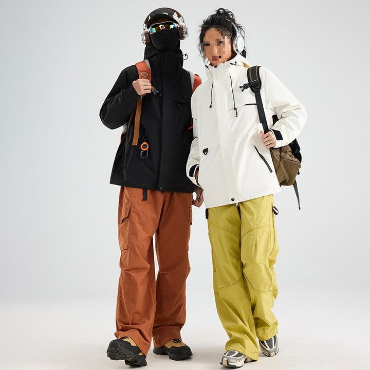 Herren Wasserdichte und atmungsaktive Ski‑ und Snowboardjacke mit Kapuze, Multi‑Taschen & Thermoversiegelung Echoarchiv