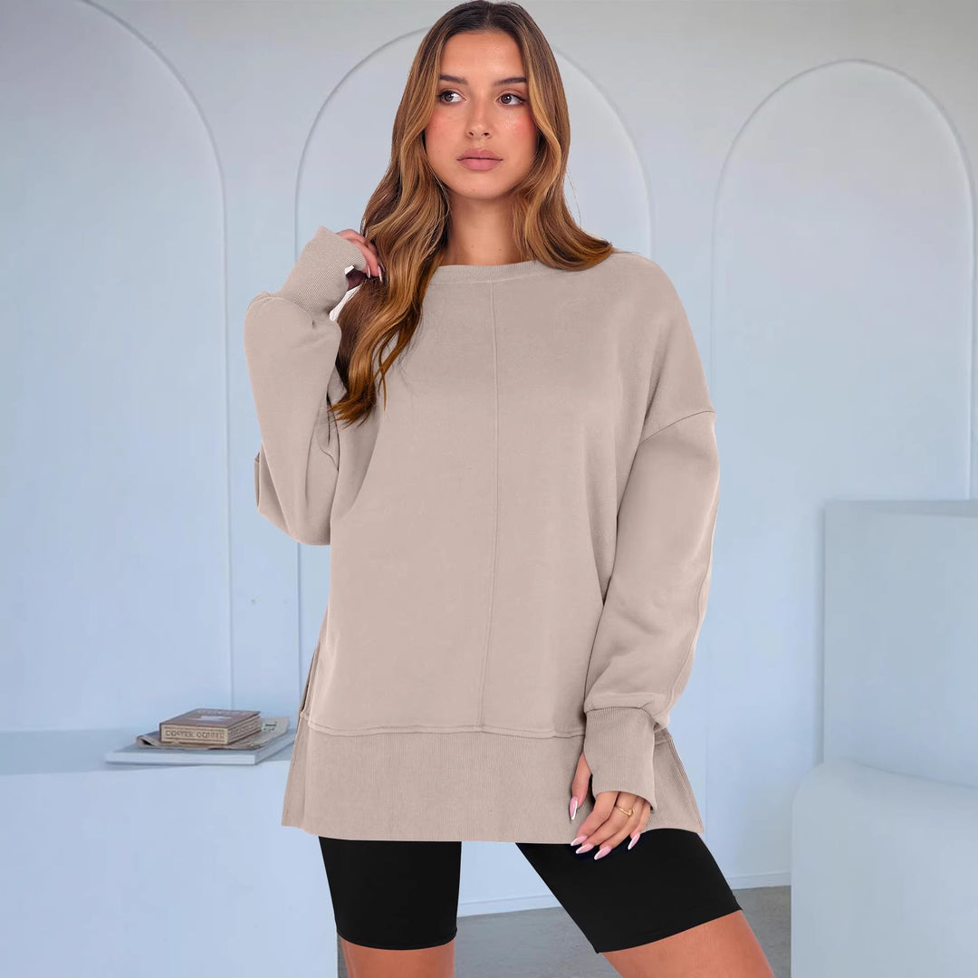 Damen Oversize-Sweatshirt mit Mittelnähte, Rundhals und überschnittener Schulter Echo Archiv