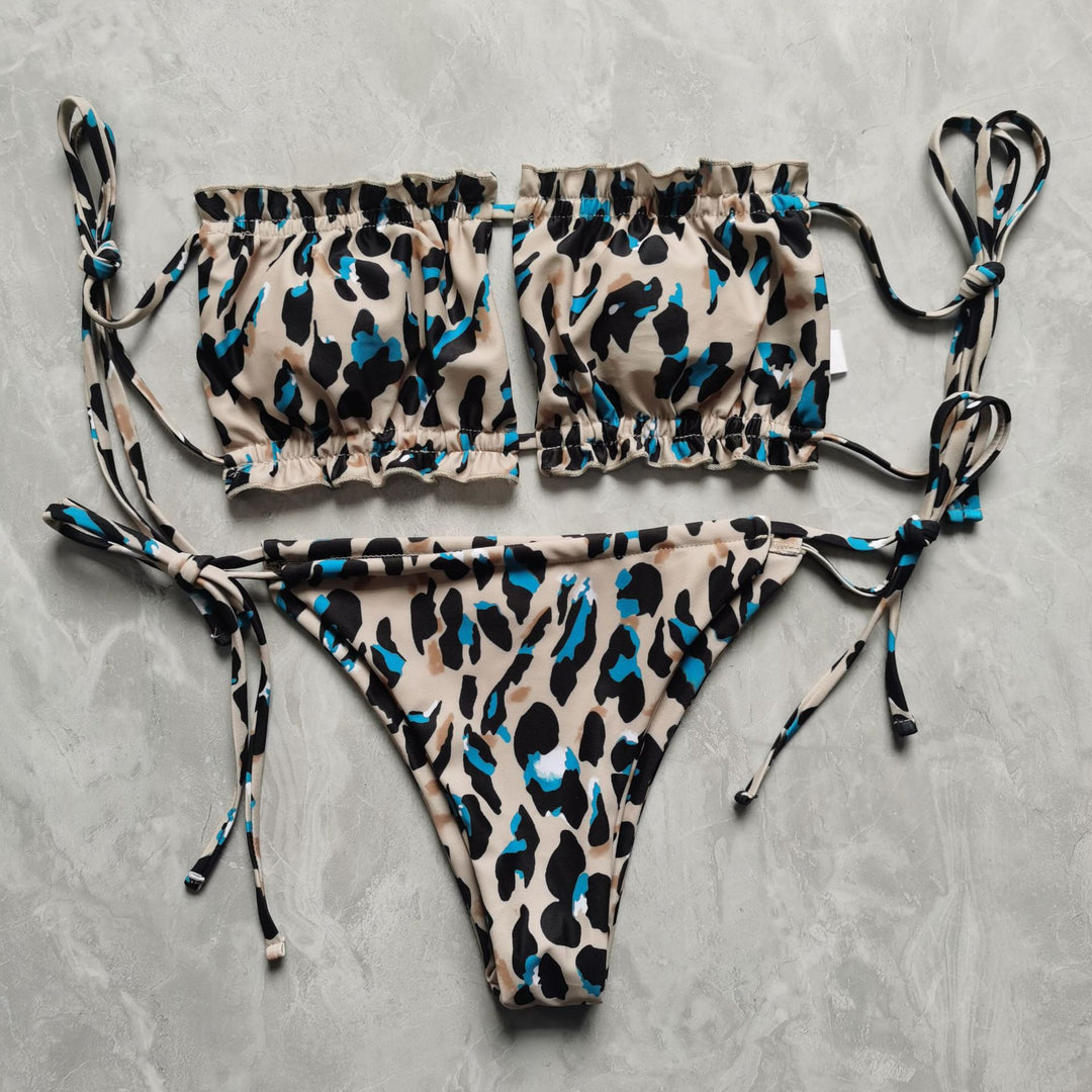 Damen Bandeau-Bikini mit voluminösen Rüschendetails Echo Archiv