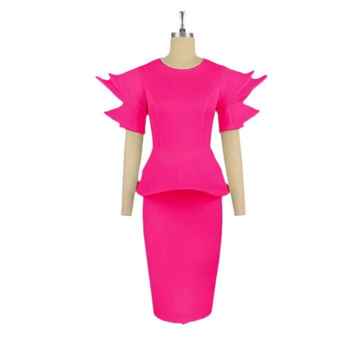 Damen figurbetontes Kleid mit voluminösen Ärmeln Echo Archiv