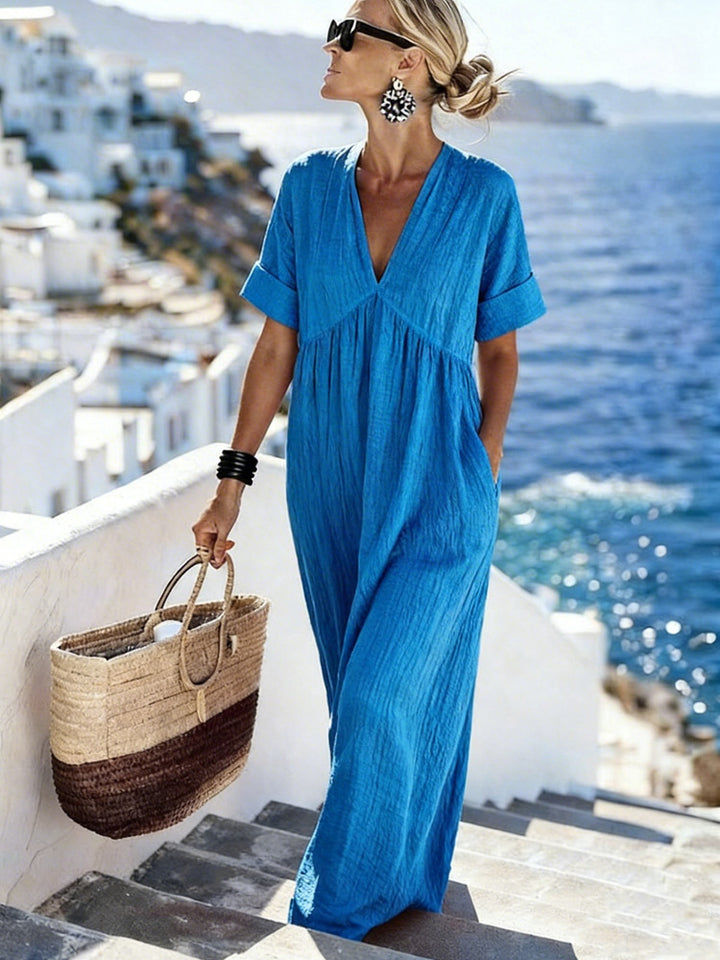 Damen Maxikleid mit lässigem Schnitt und seitlichen Taschen Echo Archiv
