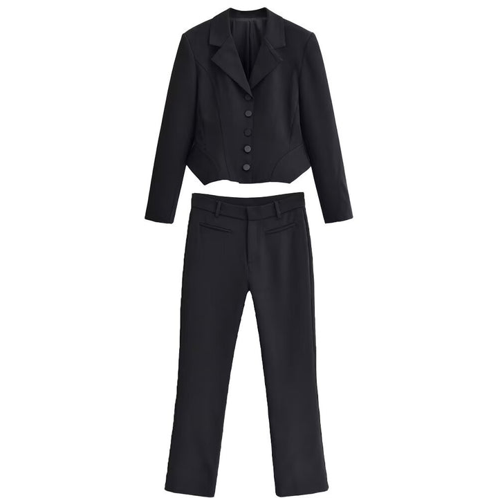 Damen Taillierter Cropped-Blazer mit Prinzessnähten und 5-Knopfreihe Echo Archiv