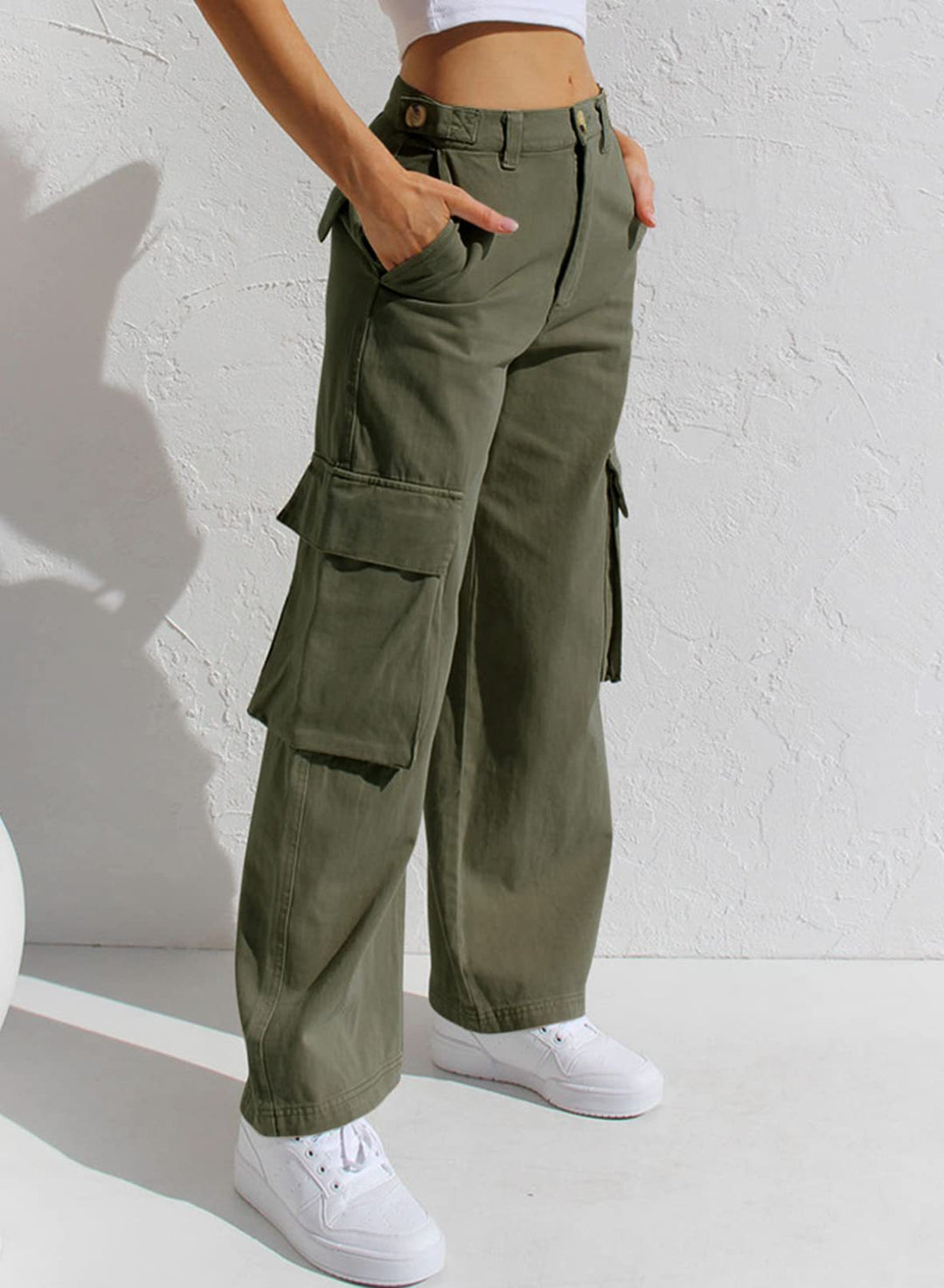 Damen Cargo-Hose mit praktischen Seitentaschen und lässigem Schnitt Echo Archiv