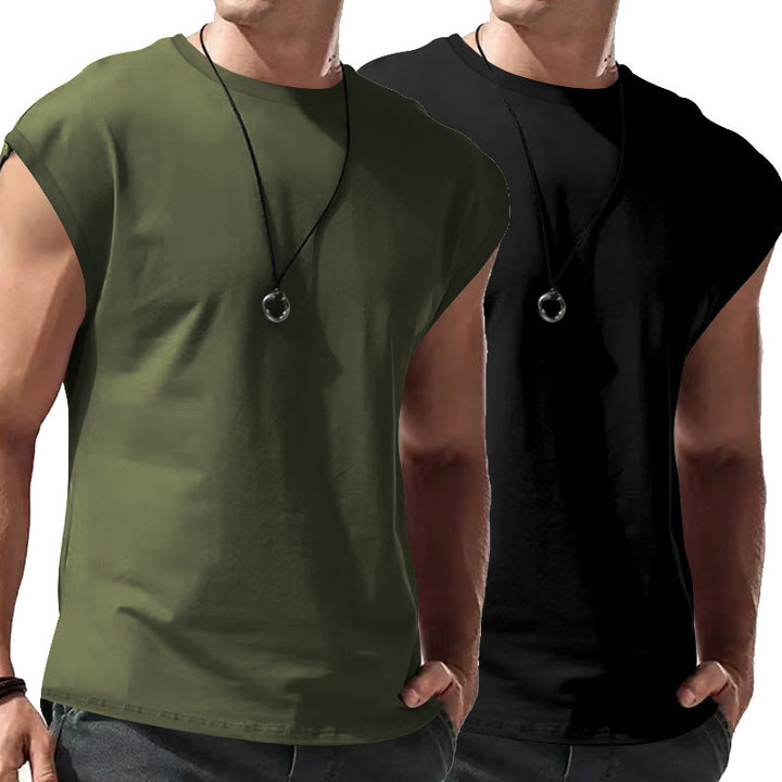Herren modisches Kurzarm-T-Shirt mit breiten Schultern und lässigem Schnitt Echoarchiv