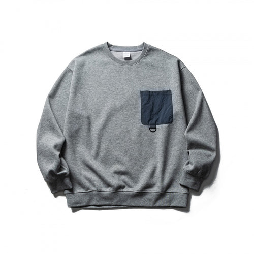 Unisex Oversize-Sweatshirt mit aufgesetzter Brusttasche und D-Ring Echo Archiv