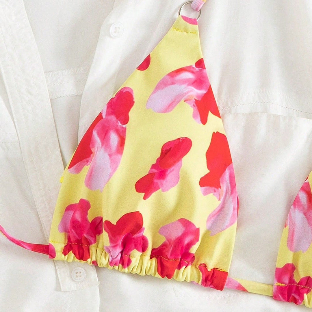 Damen Triangel-Bikini-Set mit floralem Design Echo Archiv