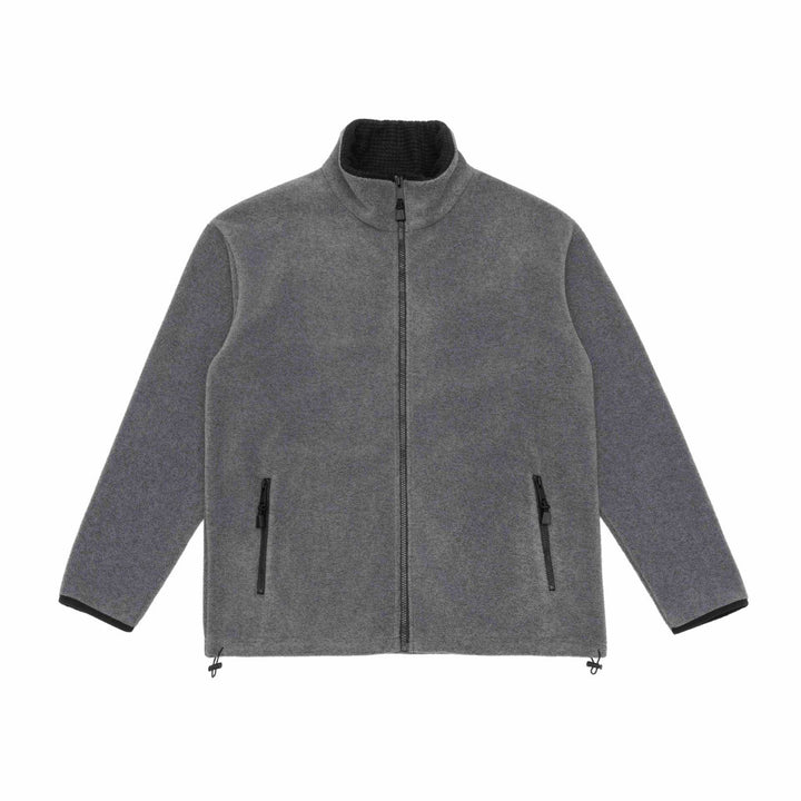 Unisex Fleece-Jacke mit Stehkragen, durchgehendem Reißverschluss und Kordelzugsaum Echoarchiv