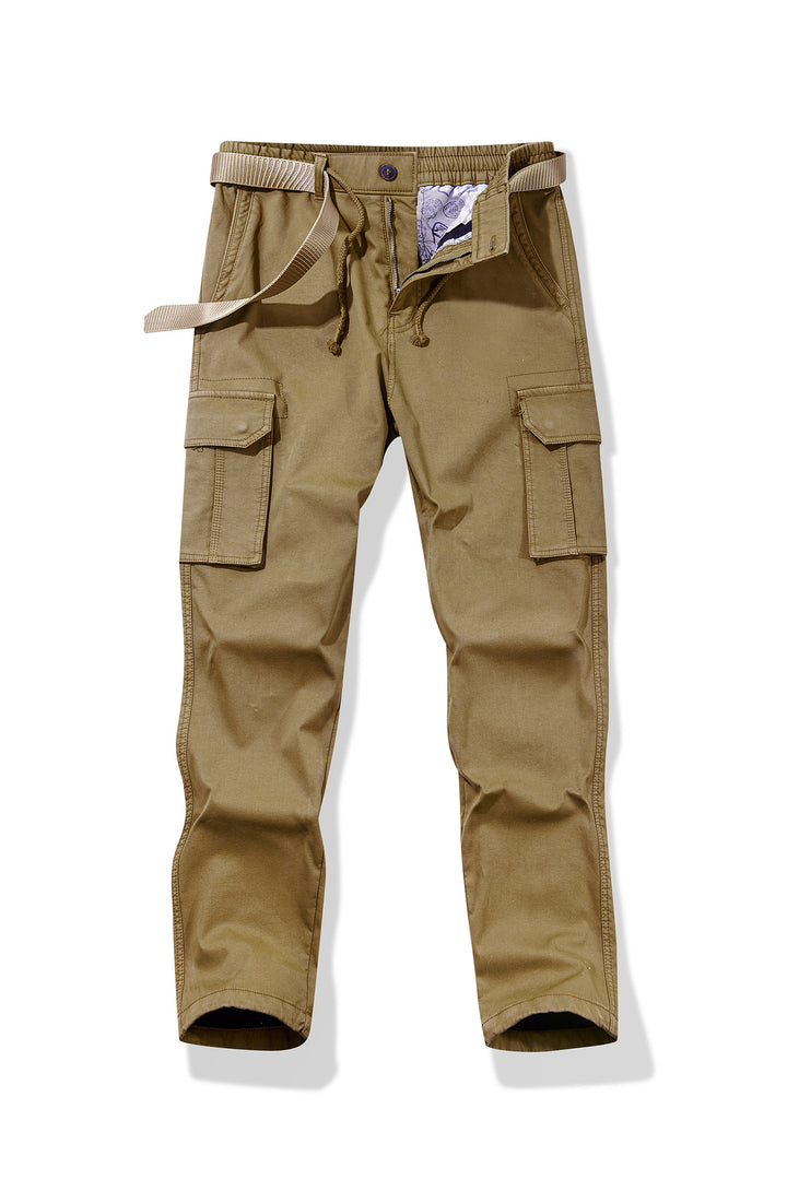 Herren Slim-Fit Utility-Cargohose mit elastischem Bund, Kordelzug und integrierter Webgürtel Echo Archiv