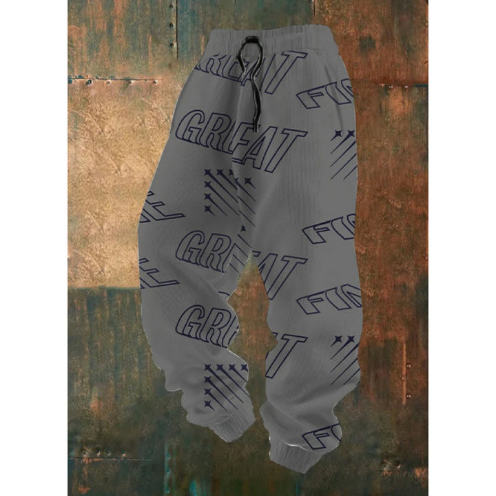 Damen Bequeme Freizeithose mit kreativem Druck Echoarchiv