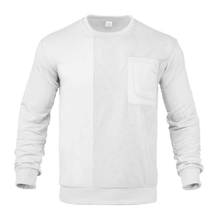 Herren lässiger Sweatshirt mit strukturiertem Design und praktischer Brusttasche Echoarchiv