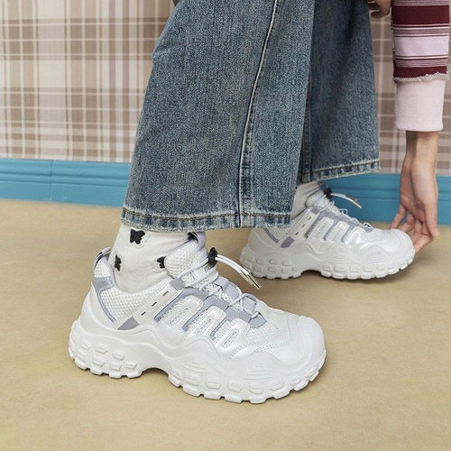 Damen Sportliche Chunky Sneakers mit atmungsaktiver Mesh-Oberfläche und robustem Profil Echo Archiv